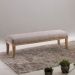 Puff Theo Bege e Natural 140 cm