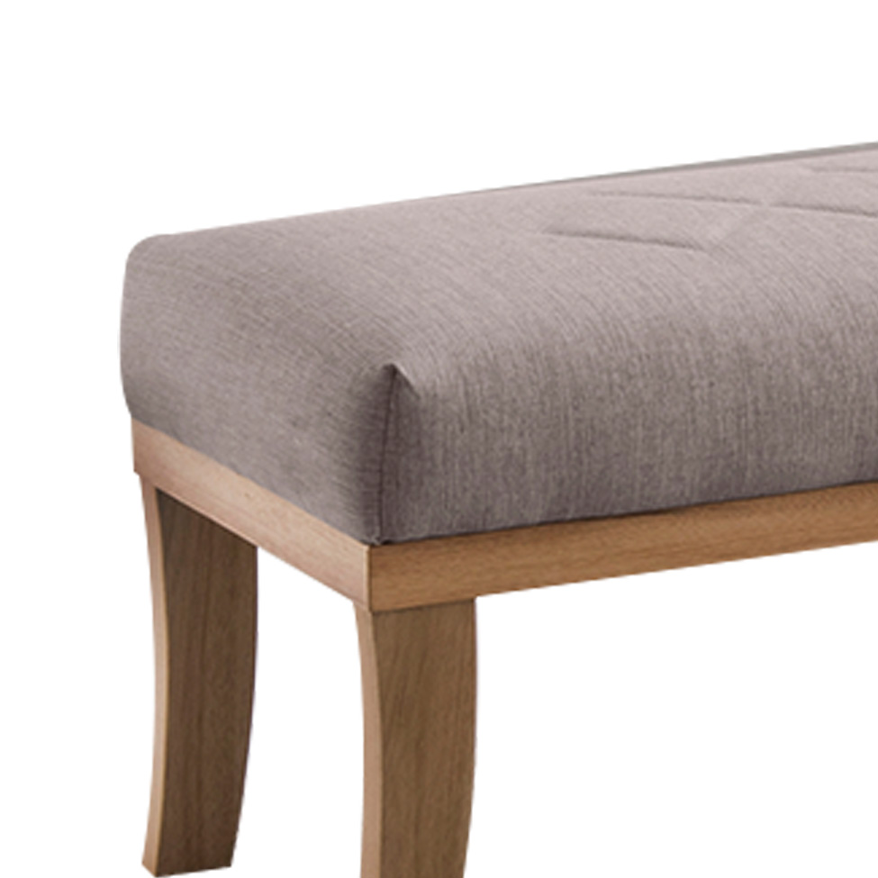 Puff Theo Bege e Natural 140 cm