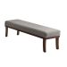 Puff Theo Cinza e Imbuia 140 cm