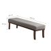 Puff Theo Cinza e Imbuia 140 cm