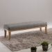 Puff Theo Cinza e Natural 140 cm
