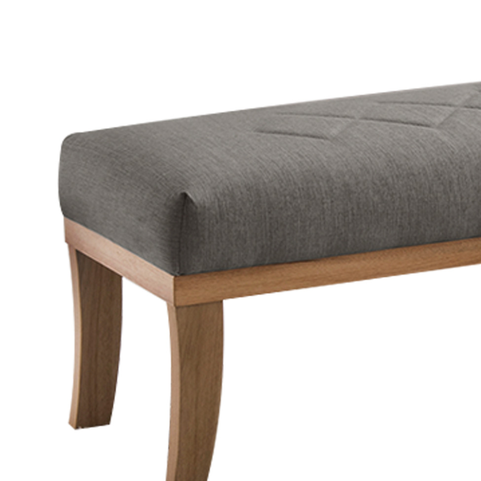 Puff Theo Cinza e Natural 160 cm