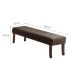 Puff Theo Marrom e Imbuia 100 cm
