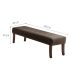 Puff Theo Marrom e Imbuia 140 cm
