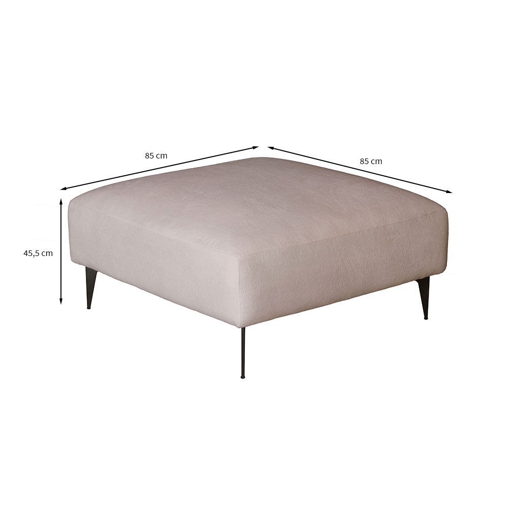Puff Unne Bouclê Bege 85cm