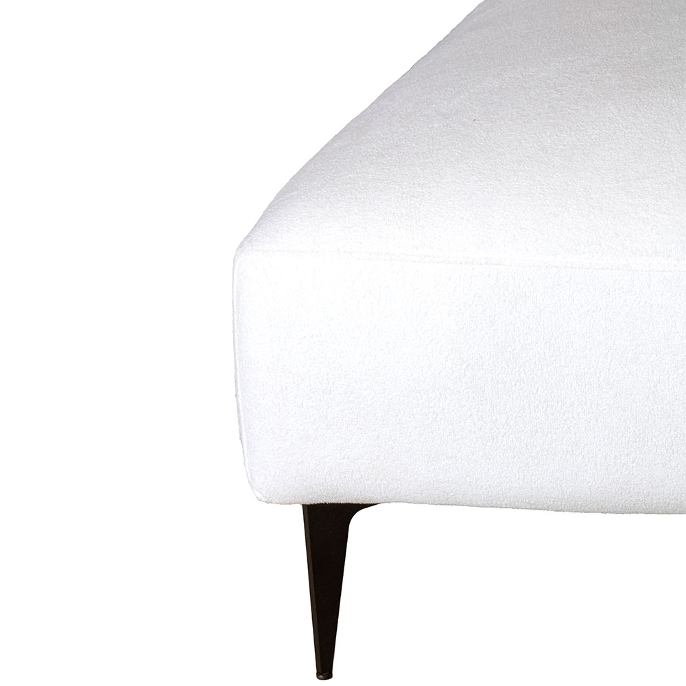 Puff Unne Bouclê Off White 85cm