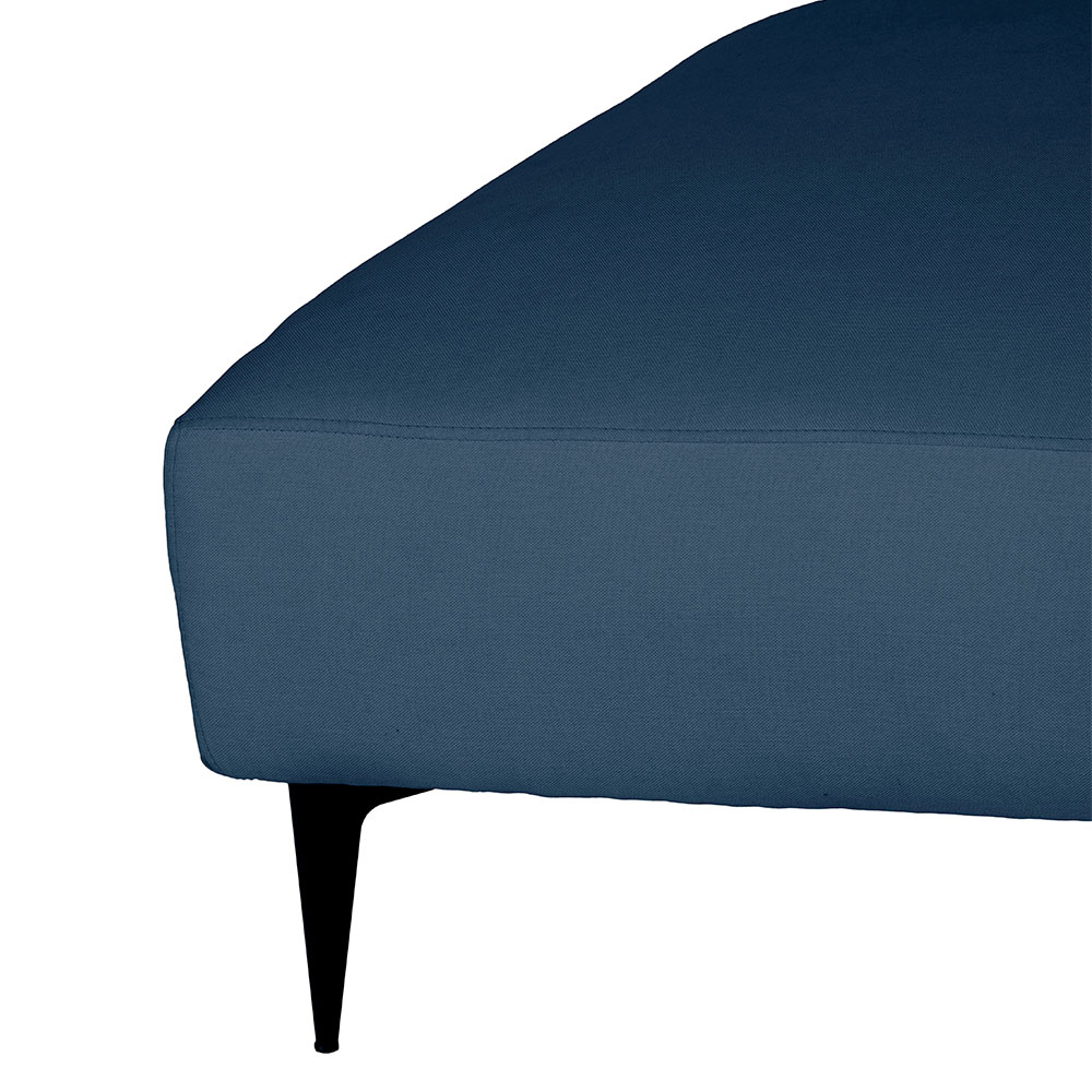Puff Unne Linho Azul Marinho 85cm