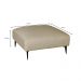 Puff Unne Linho Bege 85cm