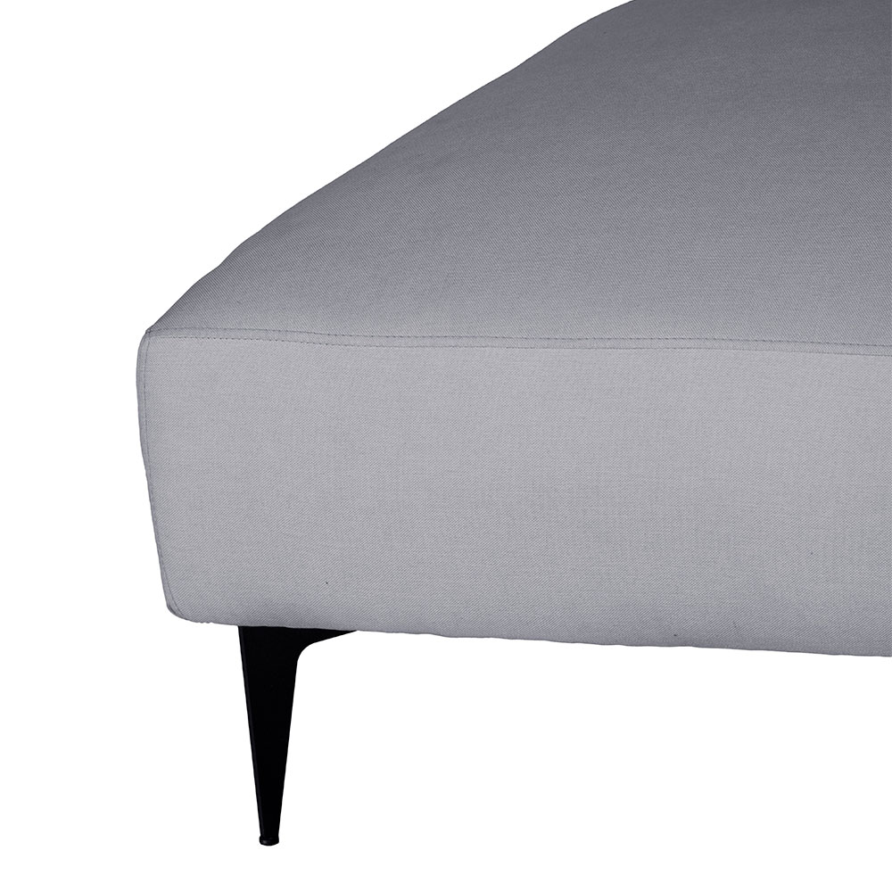 Puff Unne Linho Cinza 85cm