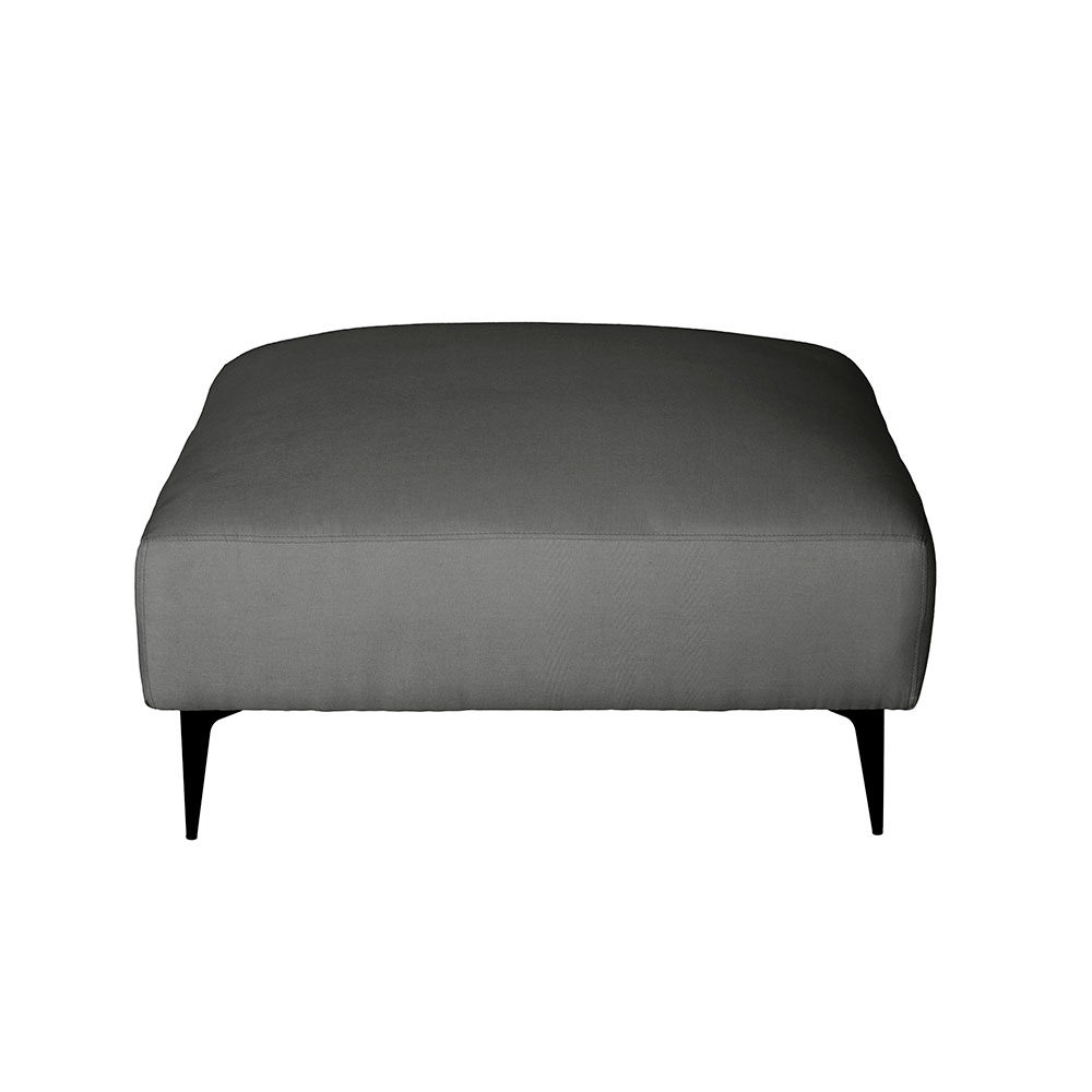 Puff Unne Linho Grafite 85cm
