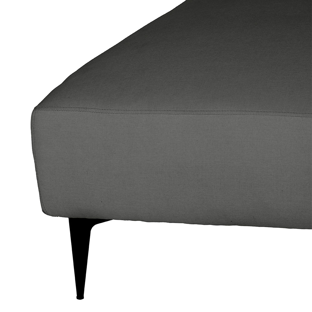 Puff Unne Linho Grafite 85cm