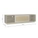 Rack Corumbá com Tela Off White 160 cm