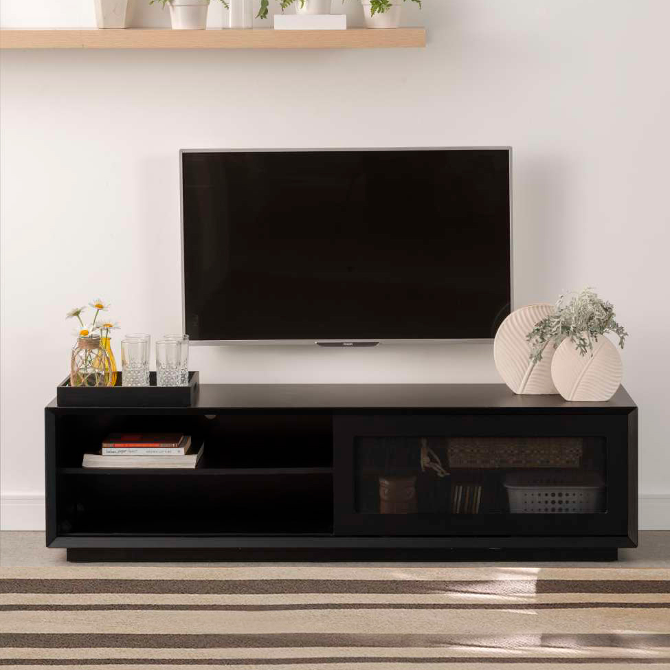 Rack Corumbá com Tela Preto 160 cm