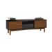 Rack Galeão Preto e Amêndoa 160 cm