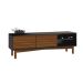 Rack Galeão Preto e Amêndoa 160 cm