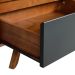 Rack Ipiranga Madeira Maciça Amêndoa e Preto 120 cm