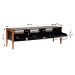 Rack Nick 3 GV Preto e Avelã 160 cm