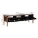 Rack Nick 3 GV Preto e Avelã 160 cm