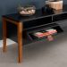 Rack Nick 3 GV Preto e Avelã 160 cm