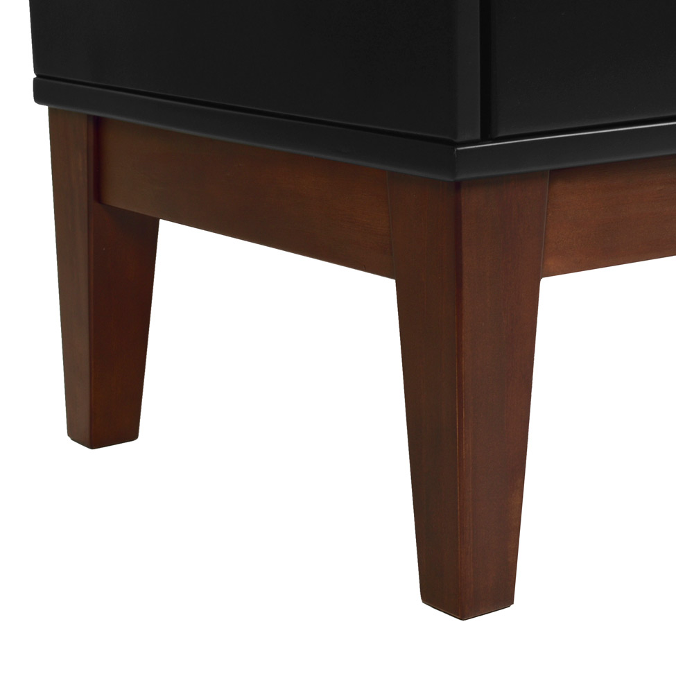 Rack Oriente Preto e Imbuia 110 cm