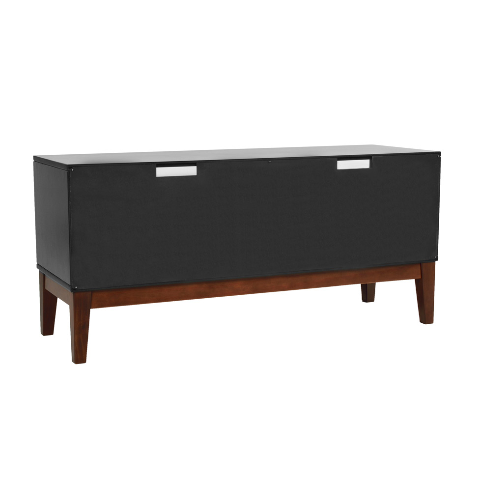 Rack Oriente Preto e Imbuia 110 cm