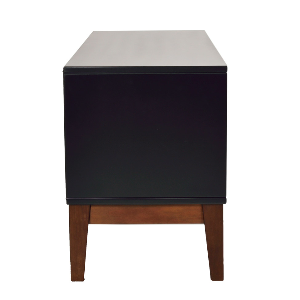 Rack Oriente Preto e Imbuia 110 cm