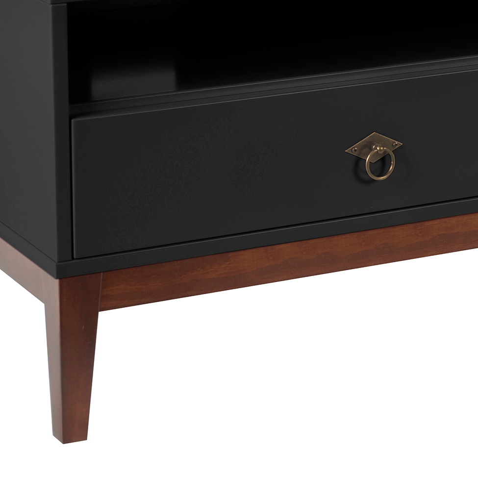 Rack Oriente Preto e Imbuia 150 cm