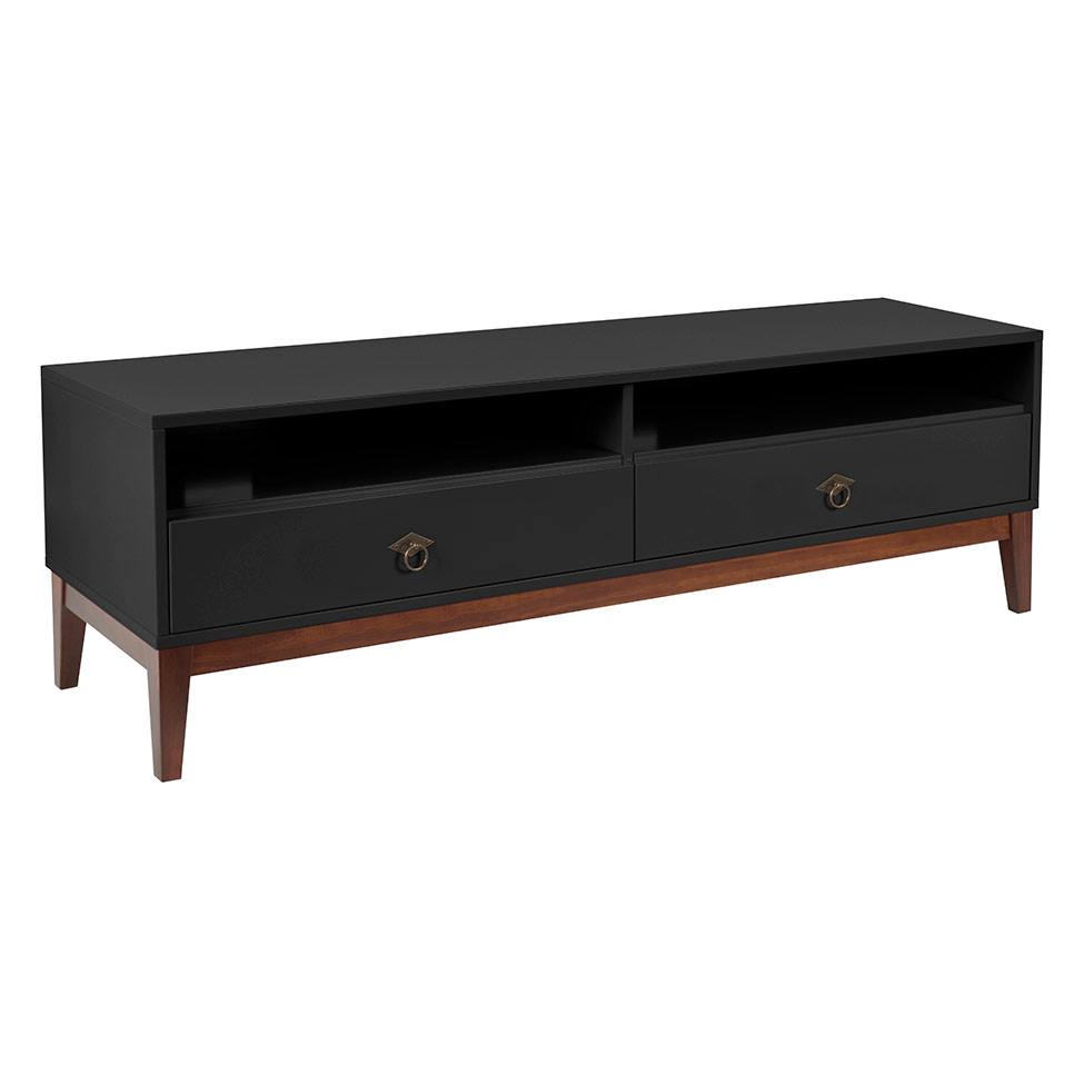Rack Oriente Preto e Imbuia 150 cm