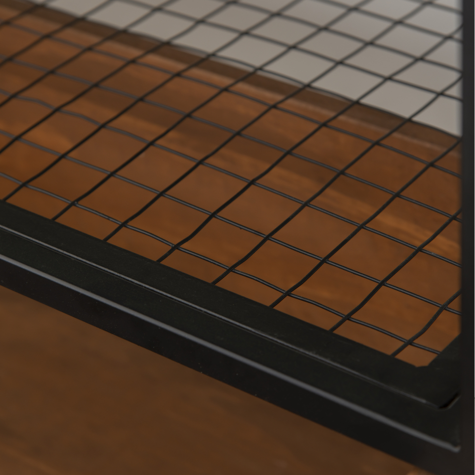 Rack Salvia Preto e Amêndoa Rustico 160 cm