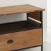 Rack Salvia Preto e Amêndoa Rustico 160 cm