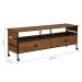 Rack Salvia Preto e Amêndoa Rustico 160 cm