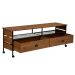 Rack Salvia Preto e Amêndoa Rustico 160 cm