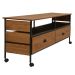 Rack Salvia Preto e Amêndoa Rustico 160 cm
