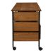 Rack Salvia Preto e Amêndoa Rustico 160 cm