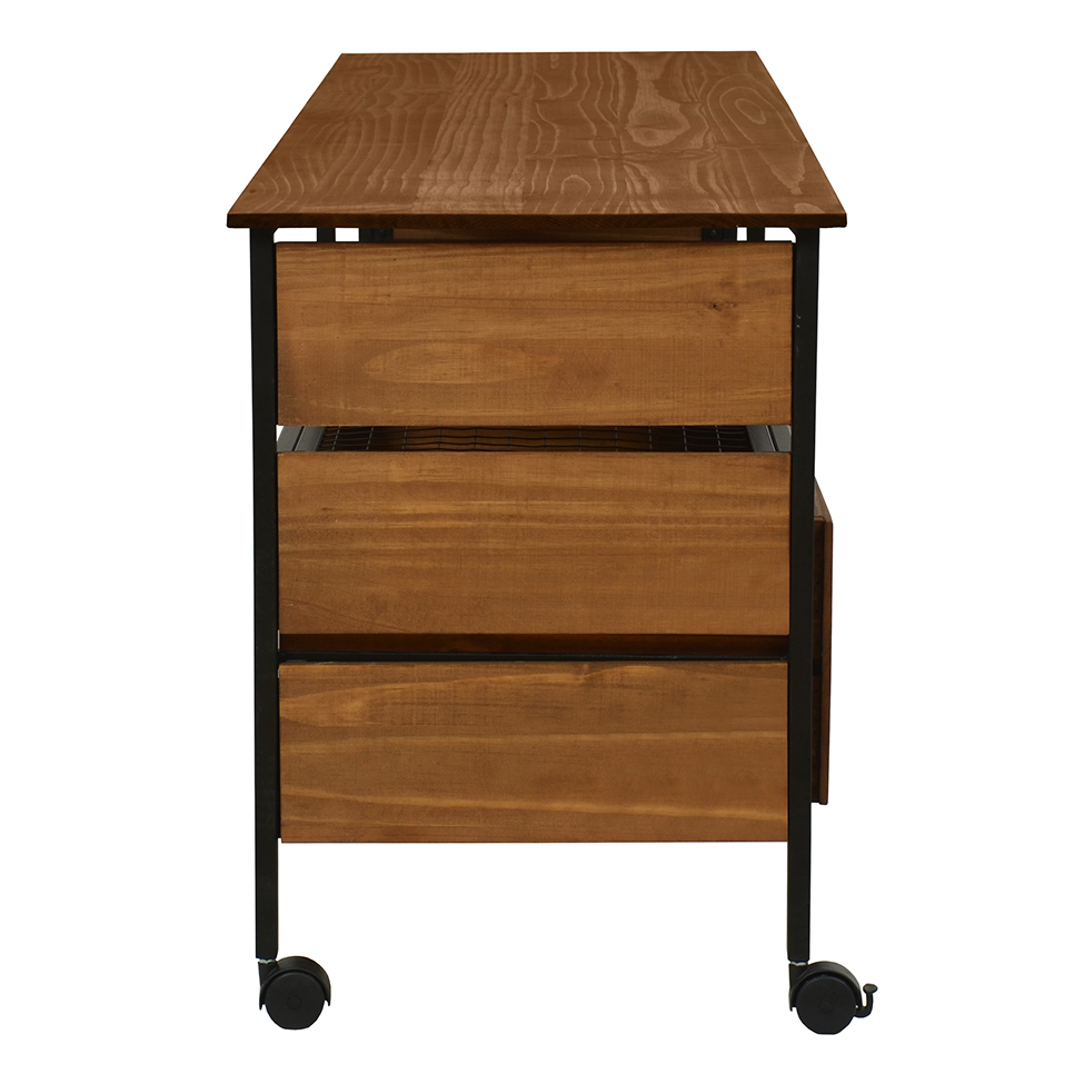 Rack Salvia Preto e Amêndoa Rustico 160 cm