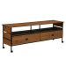 Rack Salvia Preto e Amêndoa Rustico 160 cm
