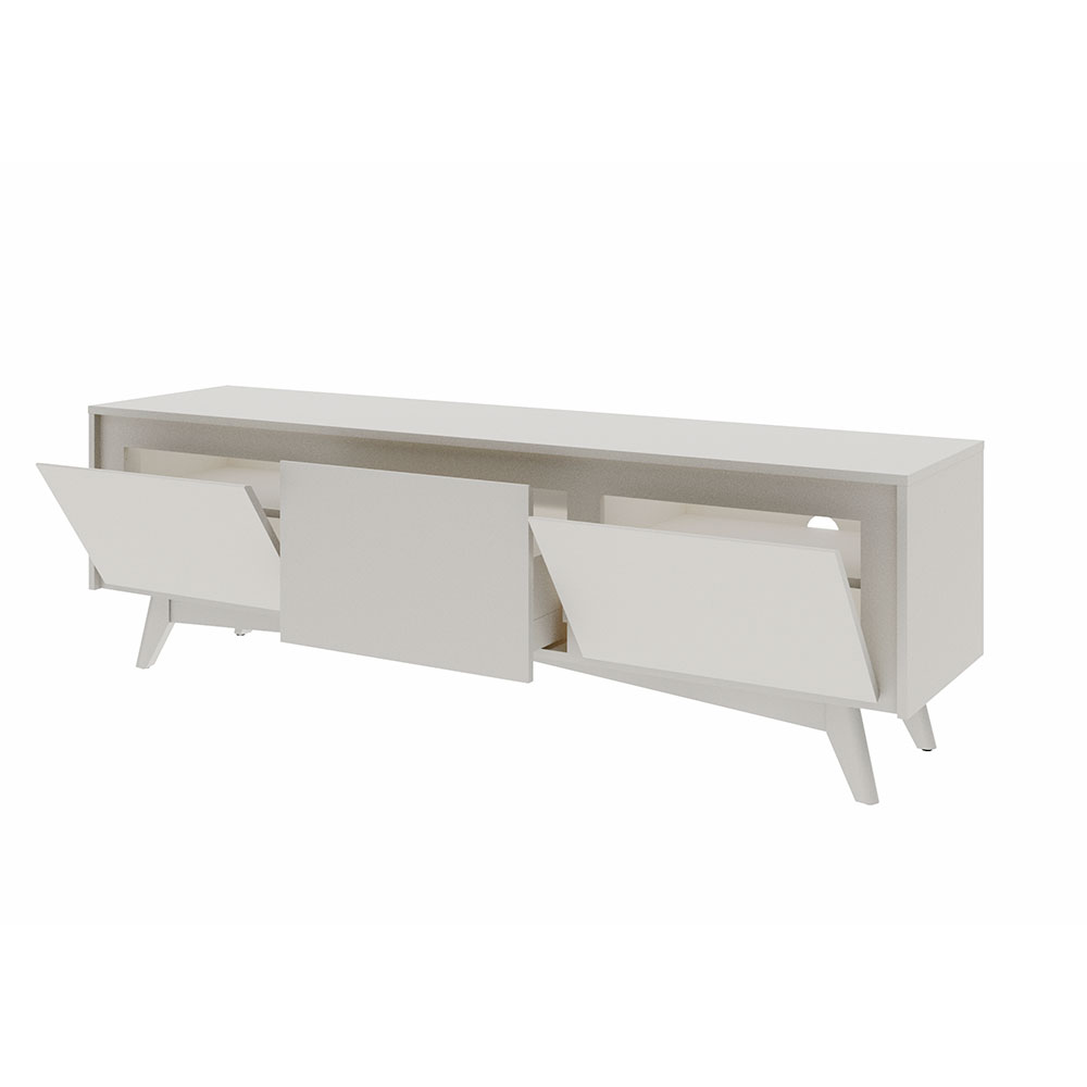 Rack para TV até 50 Polegadas Emma 2 PT 1 GV Branco 160 cm
