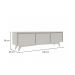 Rack para TV até 50 Polegadas Emma 2 PT 1 GV Branco 160 cm