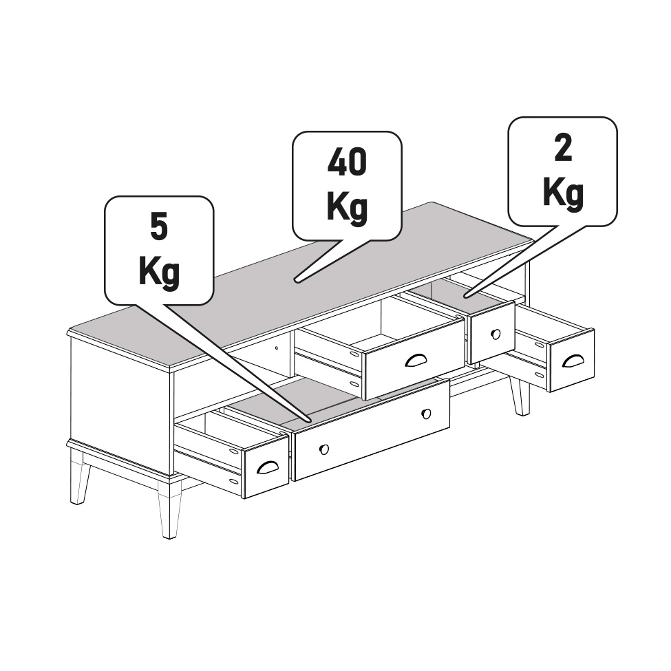 Rack para TV de 55 Polegadas Colors 5 GV Castanho Verniz e Colorido Envelhecido