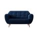 Sofá 2 Lugares Beegees Velosuede Azul Marinho