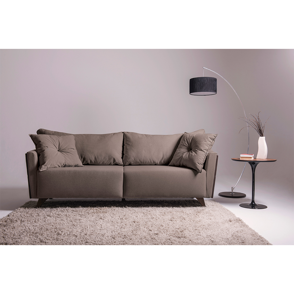 Sofá 2 Lugares Gales Veludo Marrom 190 cm