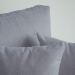 Sofá 2 Lugares com Molas Ensacadas 170 cm e Puff Unne Bouclé Cinza