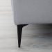 Sofá 2 Lugares com Molas Ensacadas 170 cm e Puff Unne Bouclé Cinza