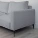 Sofá 2 Lugares com Molas Ensacadas 170 cm e Puff Unne Bouclé Cinza