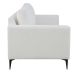 Sofá 2 Lugares com Molas Ensacadas 170 cm e Puff Unne Bouclé Off White