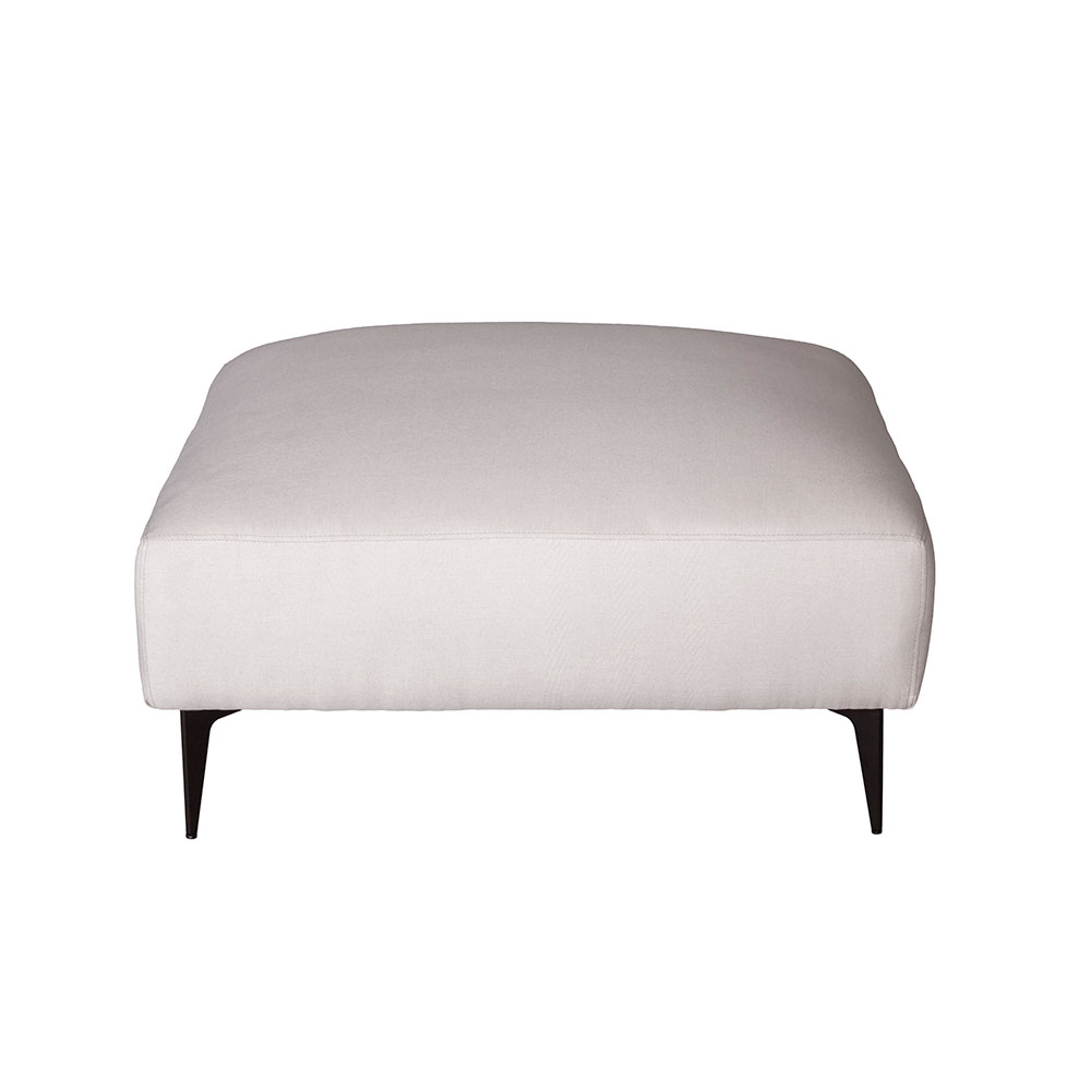 Sofá 2 Lugares com Molas Ensacadas 170 cm e Puff Unne Linho Cru