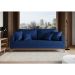 Sofá 3 Lugares Beny Base de Madeira Linho Cotton Azul Marinho