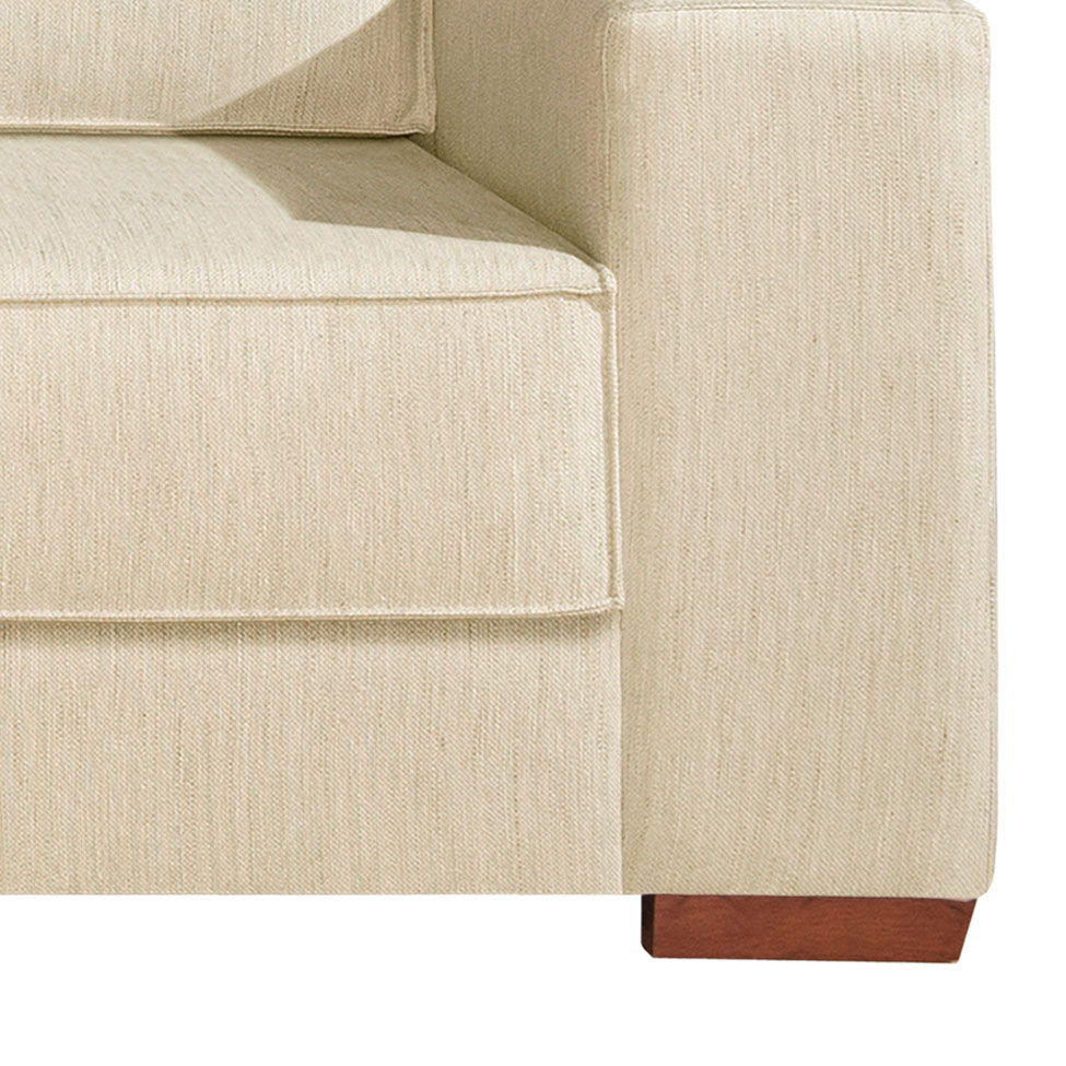 Sofá 3 Lugares Danúbio Linho Bege 240 cm