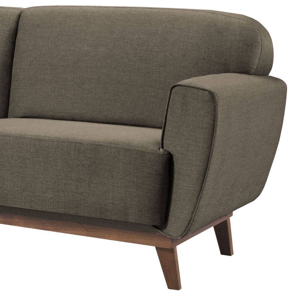 Sofá 3 Lugares Floret Linho Grafite