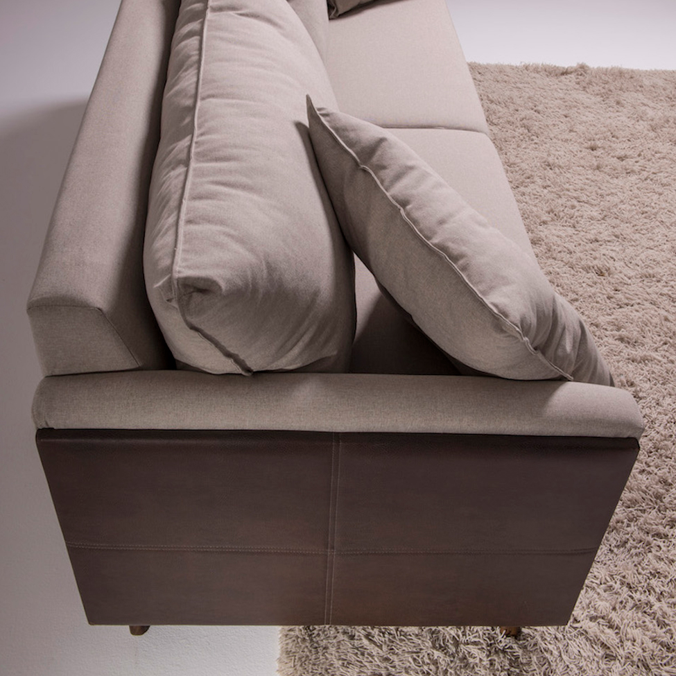 Sofá 3 Lugares Gales 230 cm Soft Marrom Claro